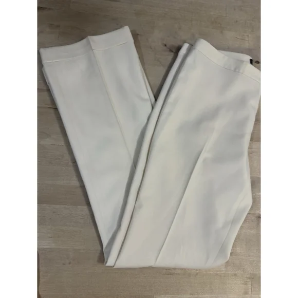 Ralph Lauren Black Label Made In USA Women’s Wool Cream Wide Leg Trouser Pants